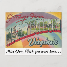 Groeten uit Harrisonburg, Virginia Briefkaart