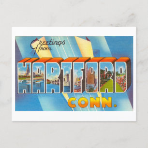  groeten uit Hartford, Connecticut Briefkaart