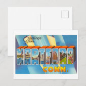  groeten uit Hartford, Connecticut Briefkaart (Voorkant / Achterkant)