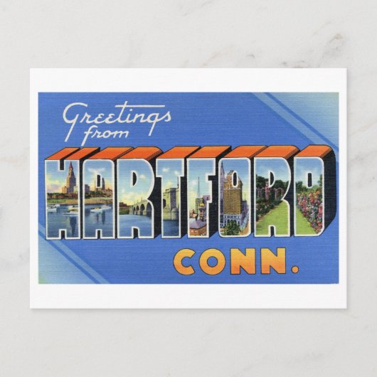 groeten uit Hartford, Connecticut Briefkaart (Voorkant)