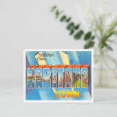Groeten uit Hartford, Connecticut Travel Briefkaart (Staand voorkant)