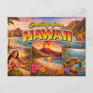 Groeten uit Hawaï Ansichtkaart Briefkaart