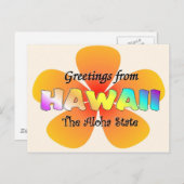 Groeten uit Hawaï Briefkaart (Voorkant / Achterkant)