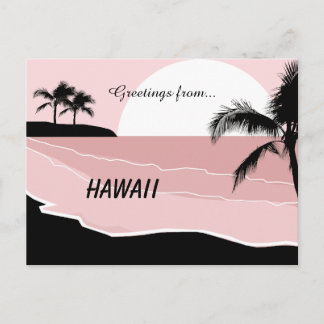 Groeten uit Hawaï Briljant Roze Briefkaart