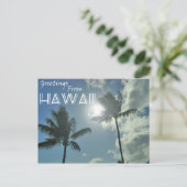 Groeten uit Hawaï - palmbomen Briefkaart (Staand voorkant)