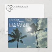 Groeten uit Hawaï - palmbomen Briefkaart (Voorkant / Achterkant)
