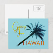 Groeten uit Hawaï - Palmbomen Briefkaart (Voorkant / Achterkant)