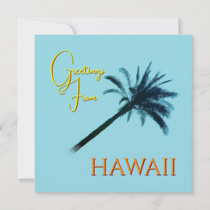 Groeten uit Hawaï - Palmbomen Feestdagenkaart