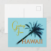 Groeten uit Hawaï - Palmbomen Feestdagenkaart (Voorkant / Achterkant)