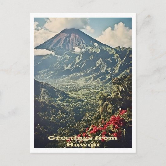 Groeten uit Hawaï, Reis, Retro Stijl Briefkaart (Voorkant)