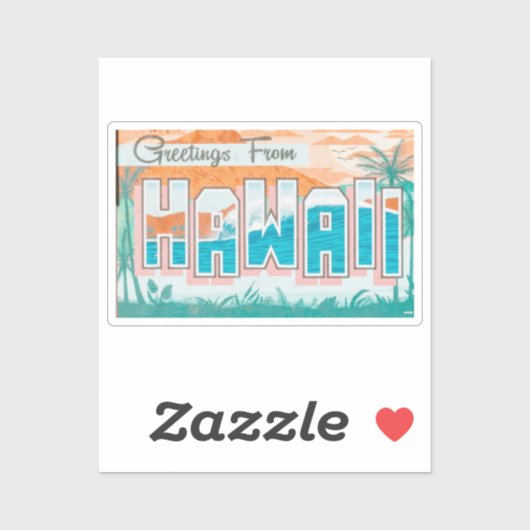 Groeten uit Hawaï Sticker (Vel)
