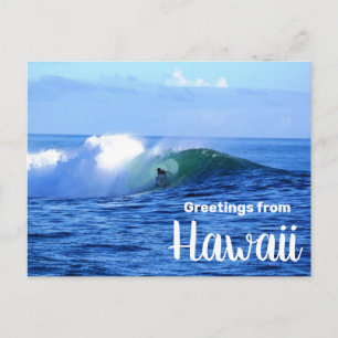 Groeten uit Hawaii Surfer Reis Postkaart