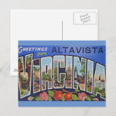 Groeten uit het AltaVista Virginia Briefkaart (Voorkant / Achterkant)