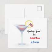 Groeten uit het Amerikaanse Briefkaart voor feestd (Voorkant / Achterkant)