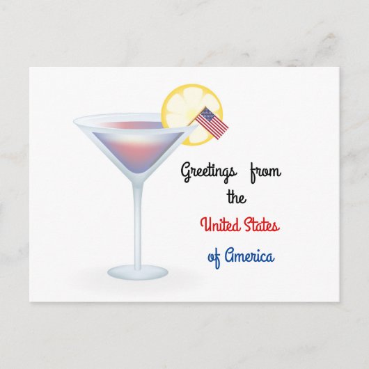 Groeten uit het Amerikaanse Briefkaart voor feestd (Voorkant)