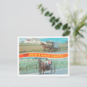 Groeten uit het Amish-land van Ohio, Ohio Briefkaart (Staand voorkant)