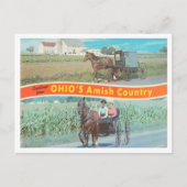 Groeten uit het Amish-land van Ohio, Ohio Briefkaart (Voorkant)