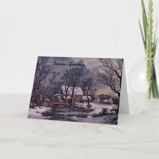 Groeten uit het boerderij kerstkaart feestdagen kaart (Voorkant)