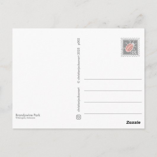 Groeten uit het Brandywine Park Briefkaart (Achterkant)
