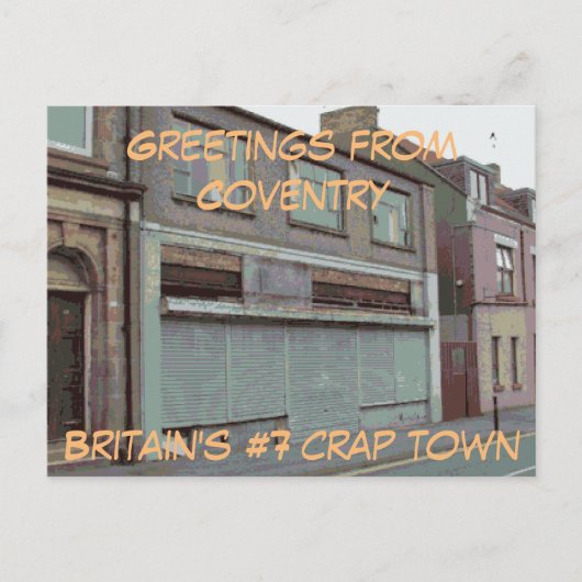 Groeten uit het briefkaart Coventry (Voorkant)