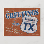 Groeten uit het Briefkaart Dallas Texas (Voorkant)