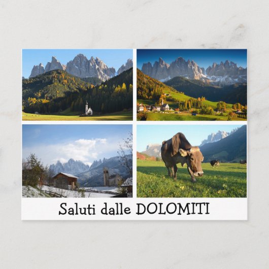 Groeten uit het briefkaart Dolomites (Voorkant)