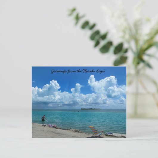 Groeten uit het briefkaart Florida Keys (Staand voorkant)