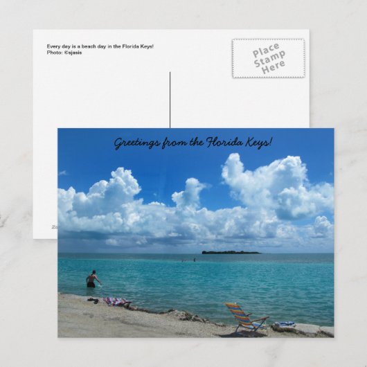 Groeten uit het briefkaart Florida Keys (Voorkant / Achterkant)