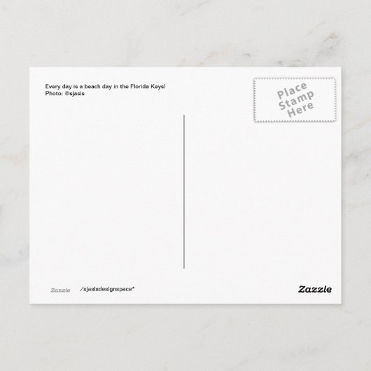 Groeten uit het briefkaart Florida Keys (Achterkant)