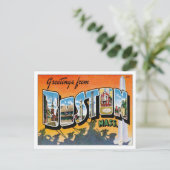 Groeten uit het Briefkaart Massachusetts uit Bosto (Staand voorkant)