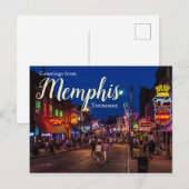 Groeten uit het Briefkaart Memphis Tennessee (Voorkant / Achterkant)