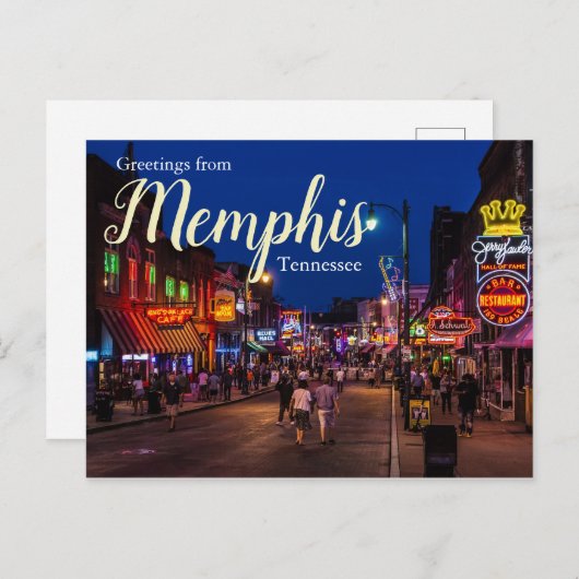 Groeten uit het Briefkaart Memphis Tennessee (Voorkant / Achterkant)