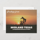 Groeten uit het Briefkaart Midland Texas (Voorkant / Achterkant)