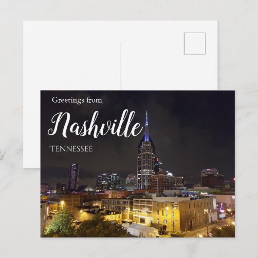 Groeten uit het Briefkaart Nashville Tennessee (Voorkant / Achterkant)