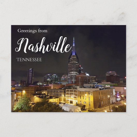 Groeten uit het Briefkaart Nashville Tennessee (Voorkant)
