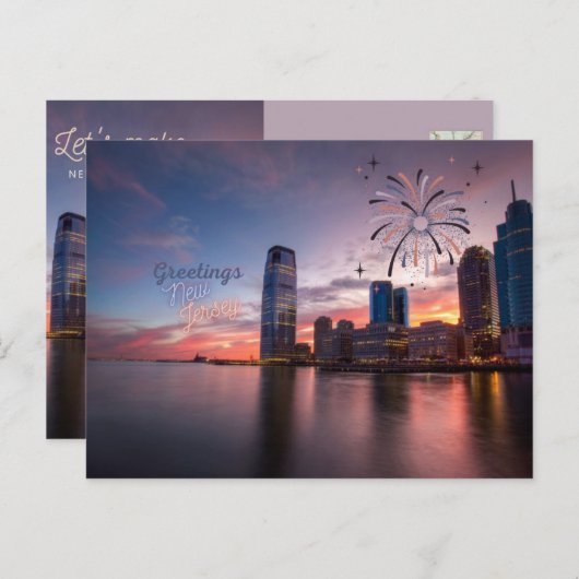 Groeten uit het Briefkaart New Jersey (Voorkant / Achterkant)