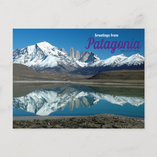 Groeten uit het Briefkaart Patagonia Argentina (Voorkant)