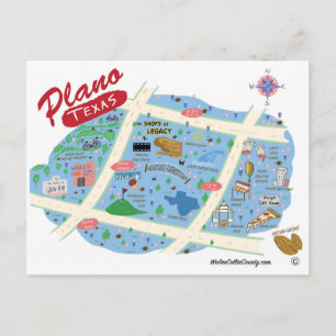 Groeten uit het Briefkaart Plano Texas