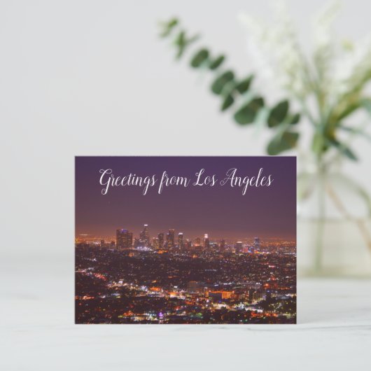 Groeten uit het Briefkaart Skyline van Los Angeles (Staand voorkant)