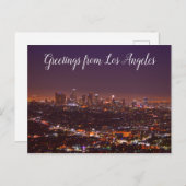 Groeten uit het Briefkaart Skyline van Los Angeles (Voorkant / Achterkant)