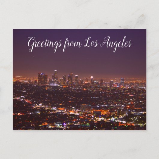 Groeten uit het Briefkaart Skyline van Los Angeles (Voorkant)
