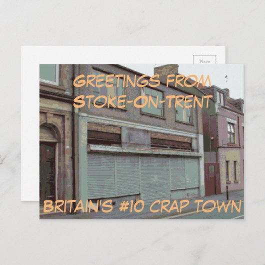 Groeten uit het briefkaart Stoke-On-Trent (Voorkant / Achterkant)