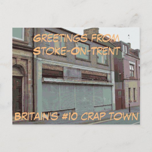 Groeten uit het briefkaart Stoke-On-Trent (Voorkant)
