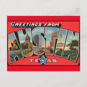Groeten uit het Briefkaart van Austin Texas