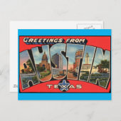 Groeten uit het Briefkaart van Austin Texas (Voorkant / Achterkant)