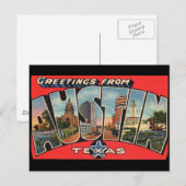 Groeten uit het Briefkaart van Austin Texas (Voorkant / Achterkant)