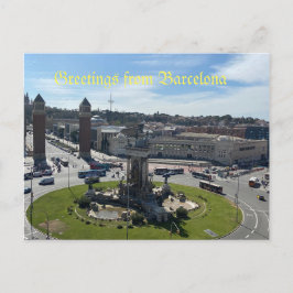 Groeten uit het briefkaart van Barcelona