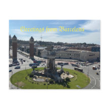 Groeten uit het briefkaart van Barcelona