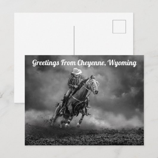 Groeten uit het Briefkaart van Cheyenne Wyoming Ro (Voorkant / Achterkant)