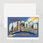 Groeten uit het  Briefkaart van Chicago (Voorkant / Achterkant)